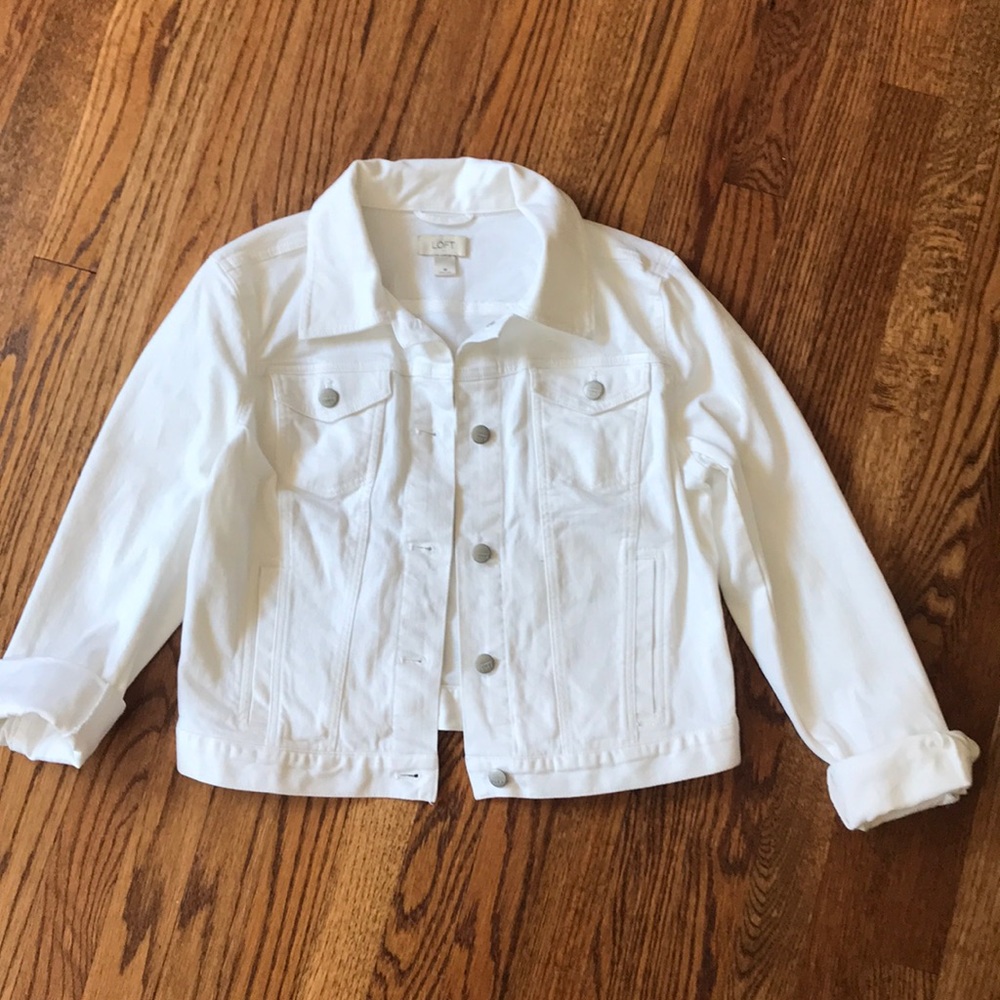 Loft white Jean Jacket